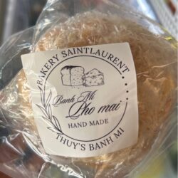 Banh mi pho mai Cheese bread topped with Pork floss