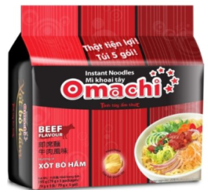 Mì omachi bò hầm (bịch 5 gói)
