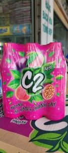TRà xanh C2 Hương ổi hồng Chanh Dây 455ml nguyen thùng