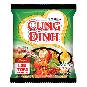 Mì cung đình lẩu tôm chua cay(gói) |cung dinh 辛酸っぱ口エビ鍋の味インスタントラーメン|80g