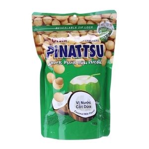 Snack nhân đậu phộng vị nước cốt dừa Pinattsu Oishi gói 100g/20