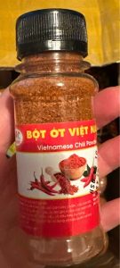 Bột điều đỏ và bột ớt