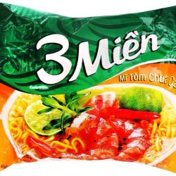 Mì 3 Miền tôm chua cay gói 65g エビの酸っぱ辛い味 インタスト麺