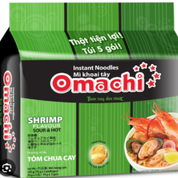 Mì omachi tôm chua cay bịch 5 gói トムヤム風味ラーメン 5袋入り