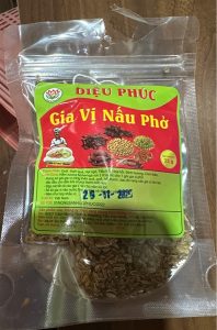 gia vị nấu phở フォースープ用スパイス