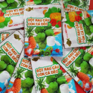 Bột rau câu con cá dẻo フィッシュブランド ゼリーの素(弾力タイプ)