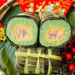 Bánh tét đậu thịt 豚肉・緑豆入りバインテット