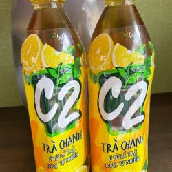 Trà xanh C2 vị chanh 455mL レモン風味 緑茶