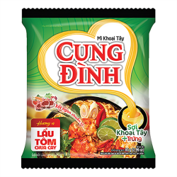 Mì cung đình lẩu tôm chua cay(gói) |cung dinh 辛酸っぱ口エビ鍋の味インスタントラーメン|80g