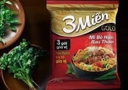 Mì 3 miền gold bò hầm rau thơm (gói) 牛肉煮込み・香草風味 インスタント麺(袋)