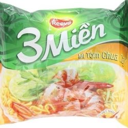 Mỳ Ba Miền tôm chua cay 酸っぱ辛いエビ風味インスタント麺