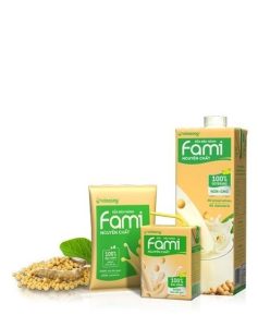 Sữa đậu nành Fami nguyên chất Vinasoy 200ml 無調整豆乳